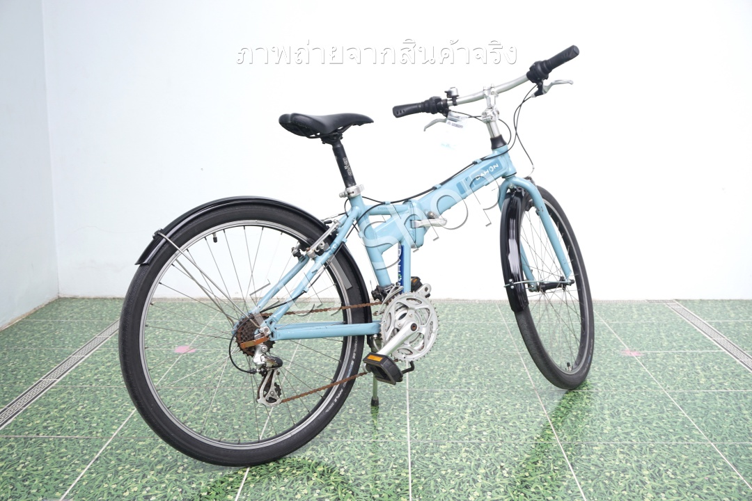 จักรยานพับได้ญี่ปุ่น - ล้อ 26 นิ้ว - มีเกียร์ - อลูมิเนียม - Dahon Espresso - สีฟ้า [จักรยานมือสอง]