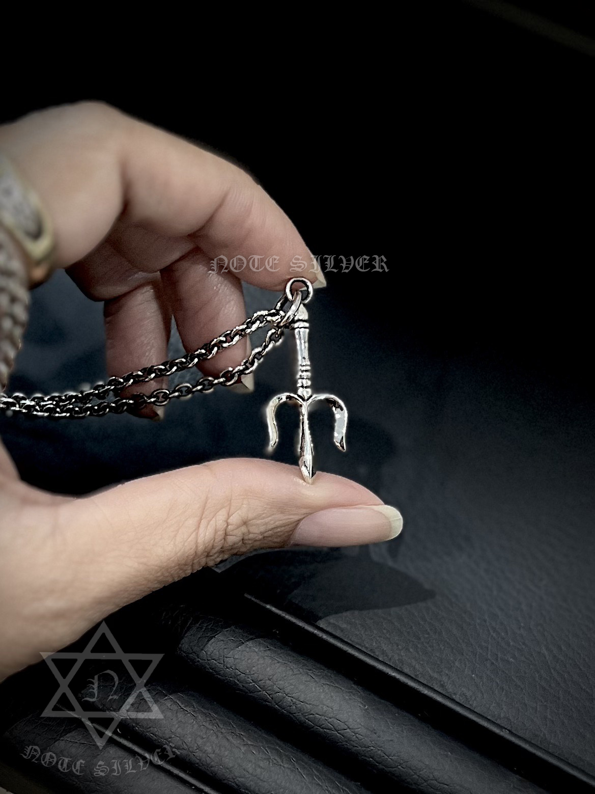 จี้เงินแท้ ตรีศูล Trisula Sterling Silver 925 NSPD2125
