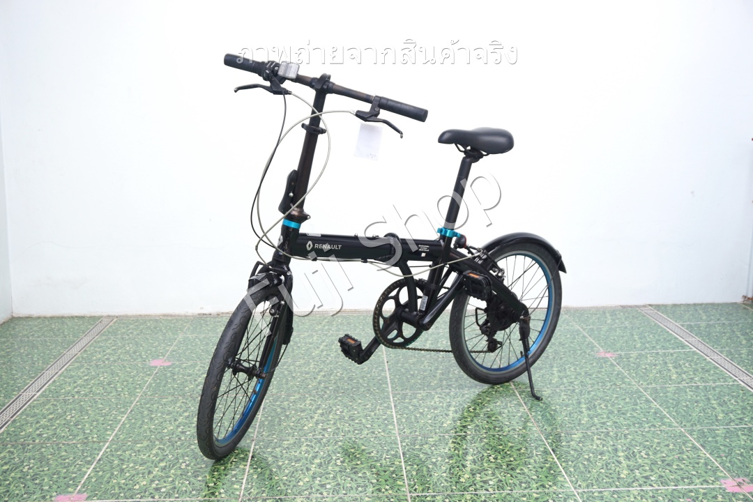 จักรยานพับได้ญี่ปุ่น - ล้อ 20 นิ้ว - มีเกียร์ - อลูมิเนียม - Renault Light 10 - สีดำ [จักรยานมือสอง]