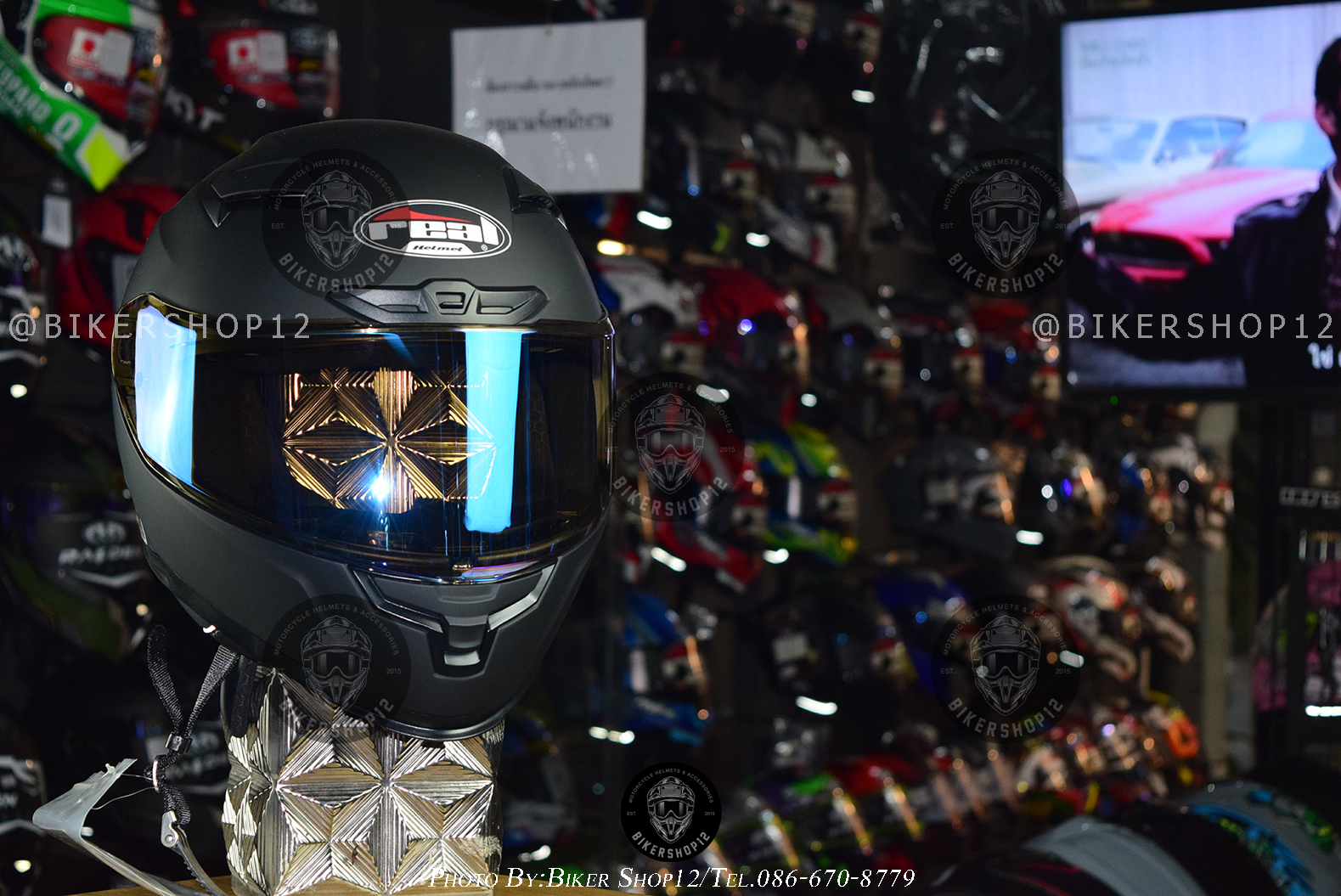 หมวกกันน็อคReal รุ่น FINNIX สีดำด้าน