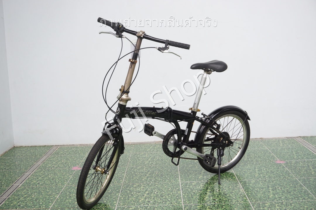 จักรยานพับได้ญี่ปุ่น - ล้อ 20 นิ้ว - มีเกียร์ - อลูมิเนียม - Cadillac - สีดำ [จักรยานมือสอง]