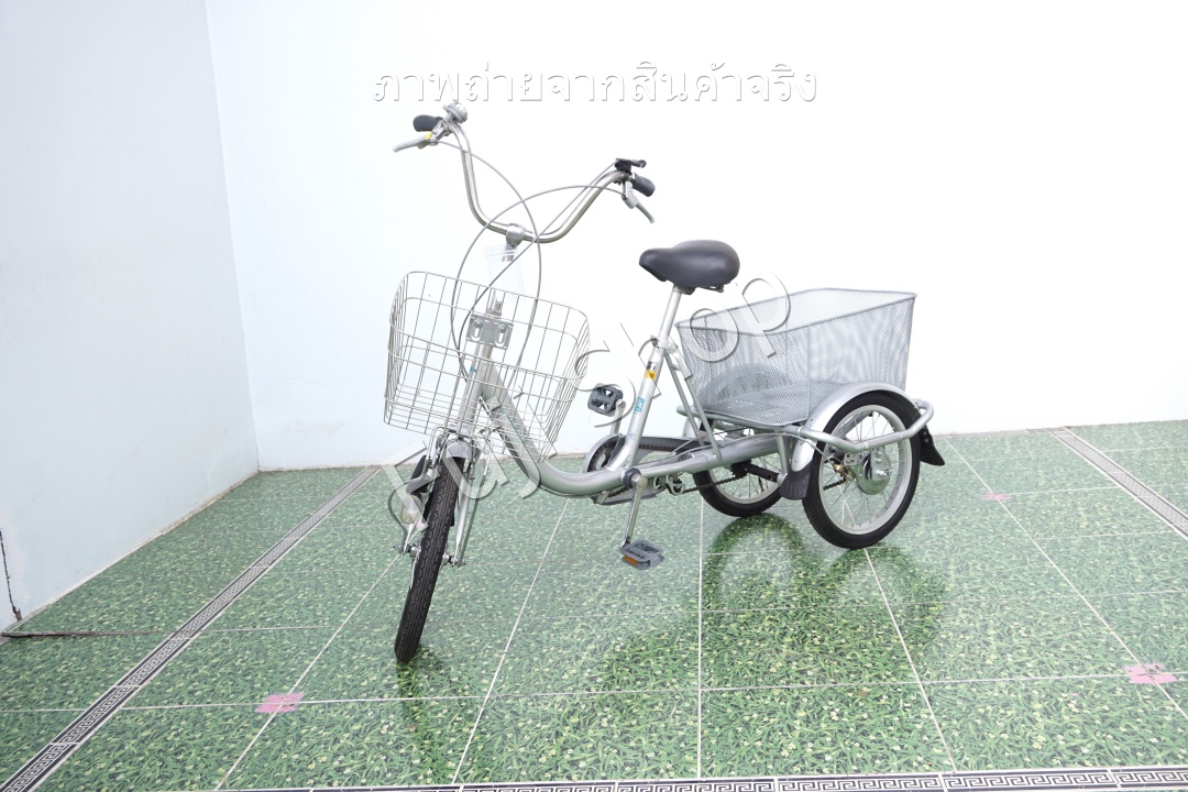 จักรยานสามล้อญี่ปุ่น - ล้อ 18/16 นิ้ว - ไม่มีเกียร์ - Canary- สีเงิน [จักรยานมือสอง]