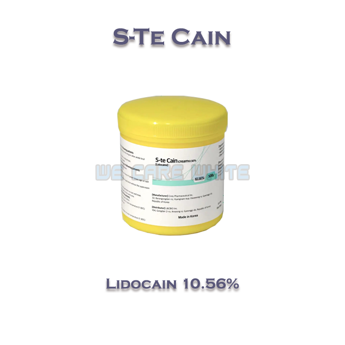 S-Te Cain Cream ยาชา 10.56% กระปุกเหลือง 500g (เกาหลี)