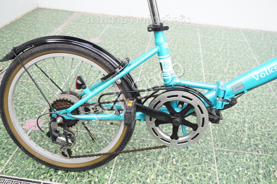 จักรยานพับได้ญี่ปุ่น - ล้อ 20 นิ้ว - มีเกียร์ - Volkswagen - สีฟ้า [จักรยานมือสอง]