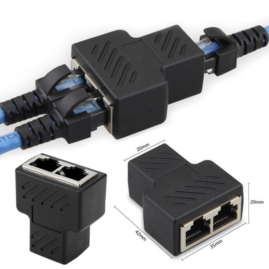 GLINK GL395 Ethernet Splitter RJ-45 1:2 (ใช้ได้ทีละช่อง) หัวต่อแยกสายแลน 1ออกเป็น 2 ช่อง BY BILLIONAIRE SECURETECH GL395