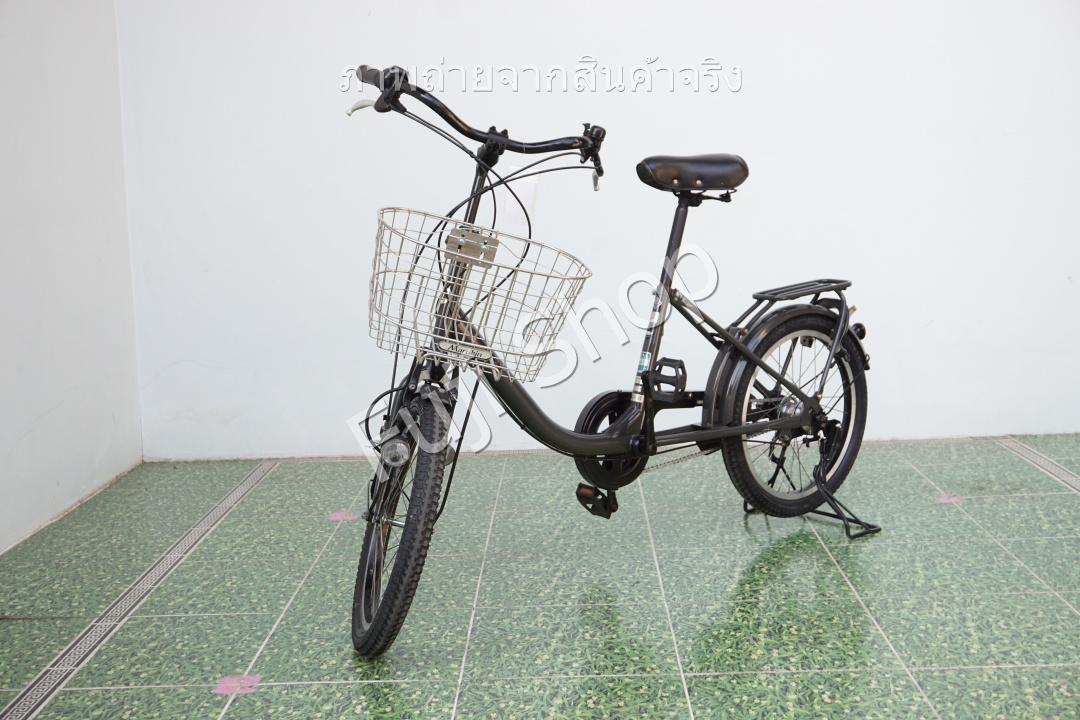 จักรยานแม่บ้าน Cargo ญี่ปุ่น - ล้อ 20x2.125 - เกียร์ดุม 3 สปีด - ไฟหน้าอัตโนมัติ - Bridgestone Bikke 2 - สีเทา [จักรยานมือสอง]