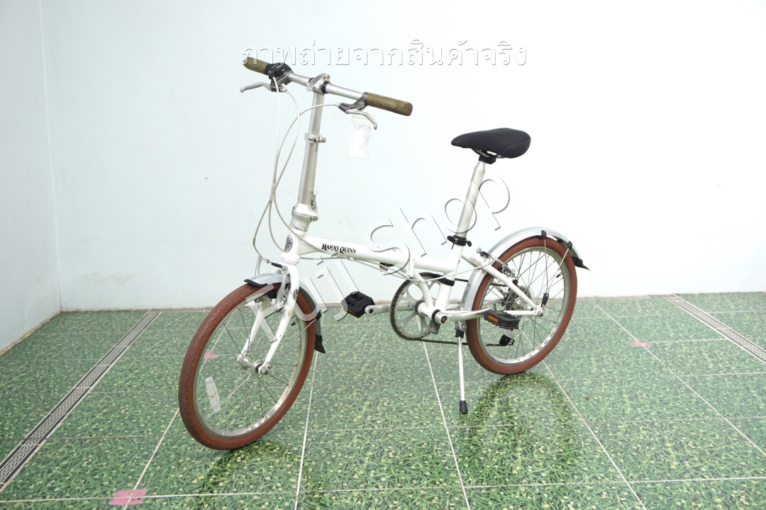 จักรยานพับได้ญี่ปุ่น - ล้อ 16 นิ้ว - มีเกียร์ - โครโมลี่ - Harry Quinn Grapes - สีขาว [จักรยานมือสอง]
