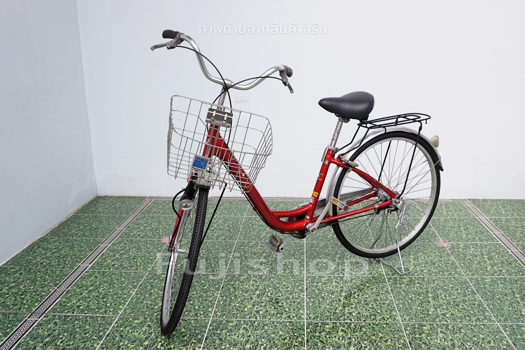จักรยานแม่บ้านญี่ปุ่น - ล้อ 26 นิ้ว - ไม่มีเกียร์ - อลูมิเนียม - Alouette - สีแดง [จักรยานมือสอง]