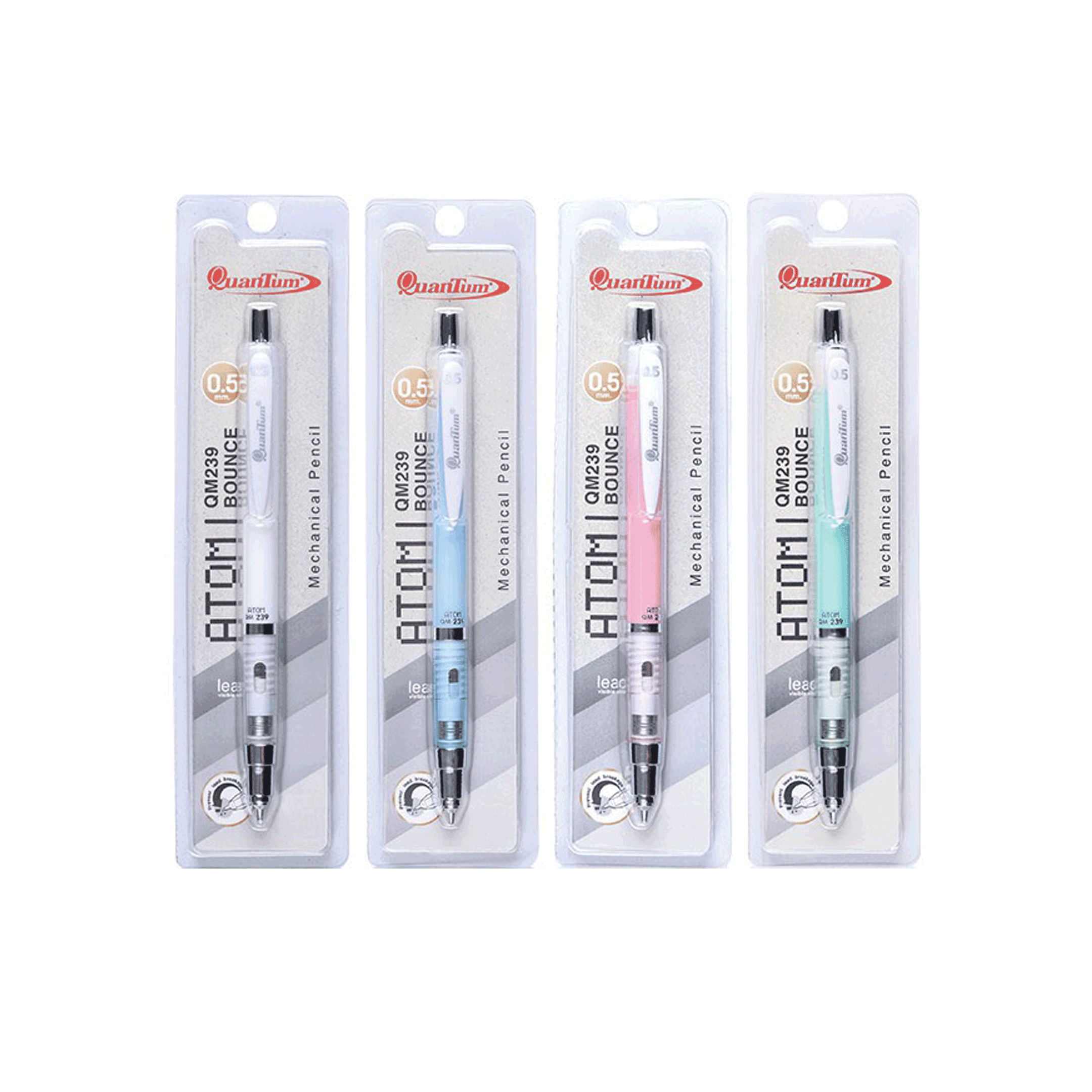 ดินสอกด Mechanical pencil ควอนตั้ม Quantum เส้น 0.5 Atom รุ่น QM239 จำนวน 1 แท่ง (คละสี)