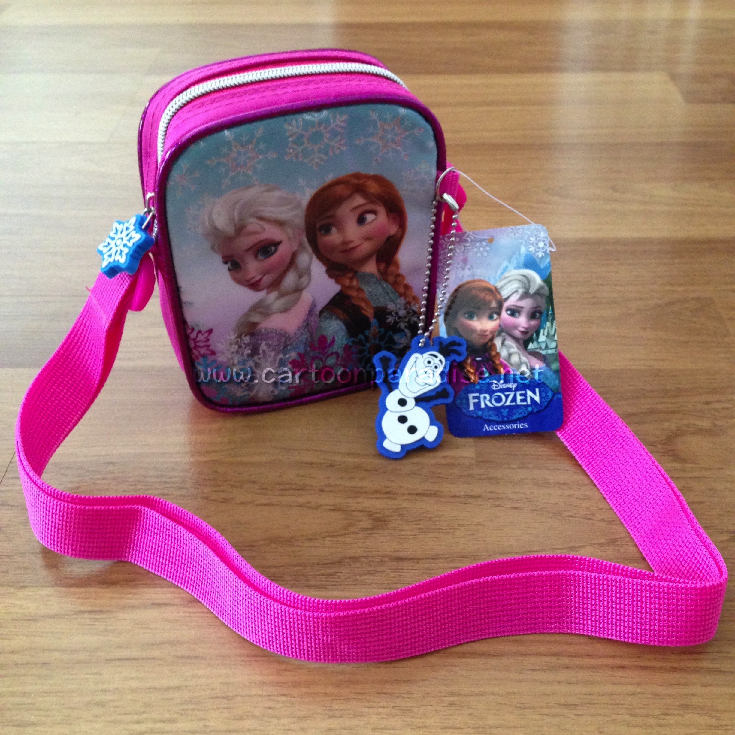 กระเป๋าสะพายข้าง 4.5 นิ้ว กระเป๋าคล้องคอ โฟรเซ่น แอนนา เอลซ่า Frozen Anna Elsa Shoulder Bag Sling Bag