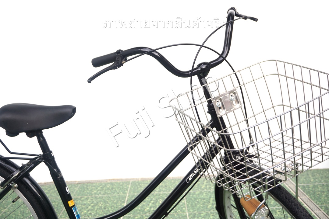 จักรยานแม่บ้านญี่ปุ่น - ล้อ 26 นิ้ว - ไม่มีเกียร์ - ไฟหน้าอัตโนมัติ - สีดำ [จักรยานมือสอง]