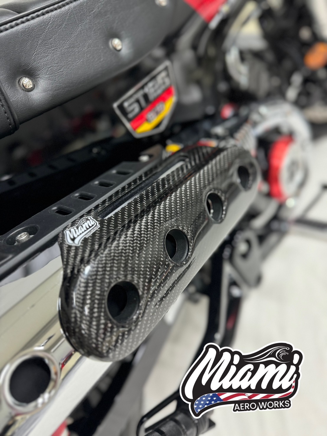 บังท่อ MIAMI เครฟล่า ใส่รถ DAX125