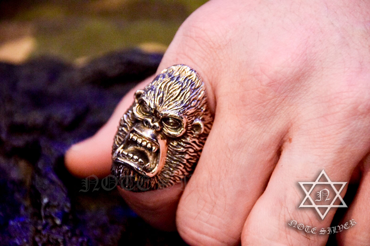 แหวนหน้าคิงคอง King Kong Sterling Silver 925 NSRG901