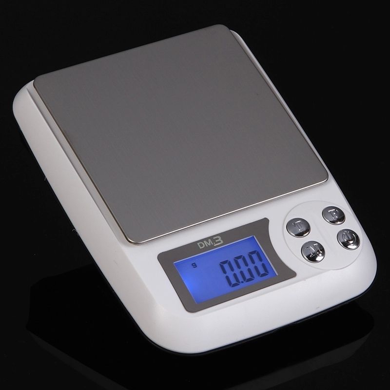 DM.3 เครื่องชั่งความละเอียดทศนิยมสองตำแหน่ง 0.01-500 กรัม รุ่น DM.3 (ใช้ถ่าน AA 2 ก้อน)