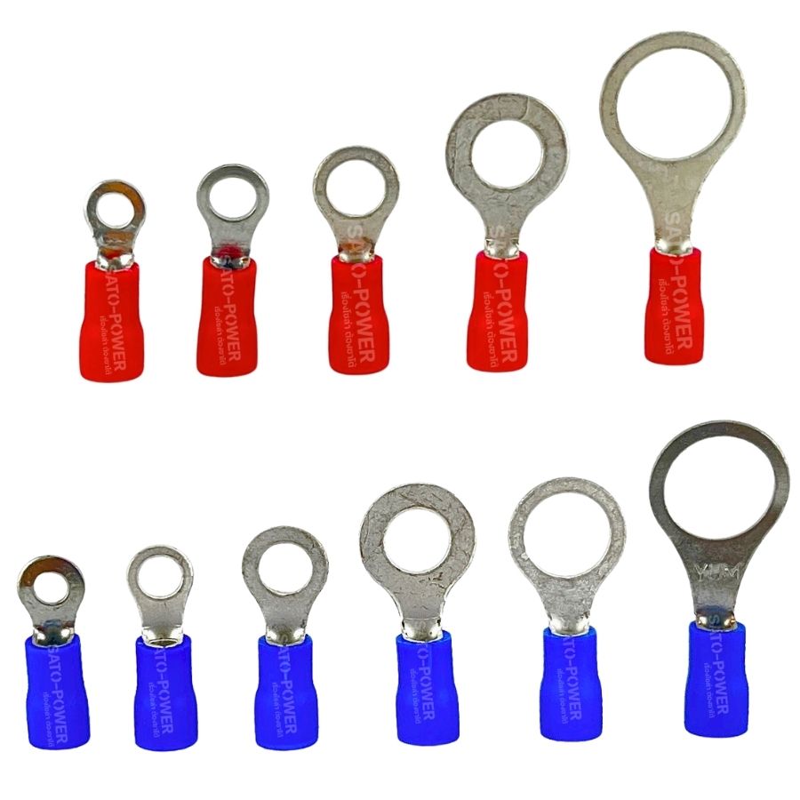 ์NS/ SUNMOON หางปลากลมหุ้ม RV Insulated Ring Terminals PVC ปลอกหุ้มฉนวนกันไฟฟ้า หางปลาต่อสายไฟ หางปลากลม หางปลากลมหุ้ม RV Sunmoon