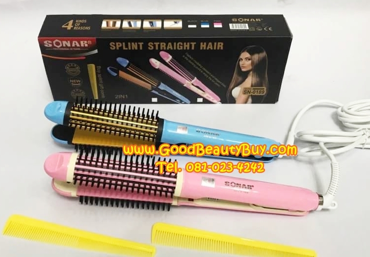 เครื่องหนีบผมตรง เครื่องรีดผม เครื่องหนีบผมไฟฟ้า เครื่องม้วนผม Splint Straight Hair SONAR รุ่น SN-0189