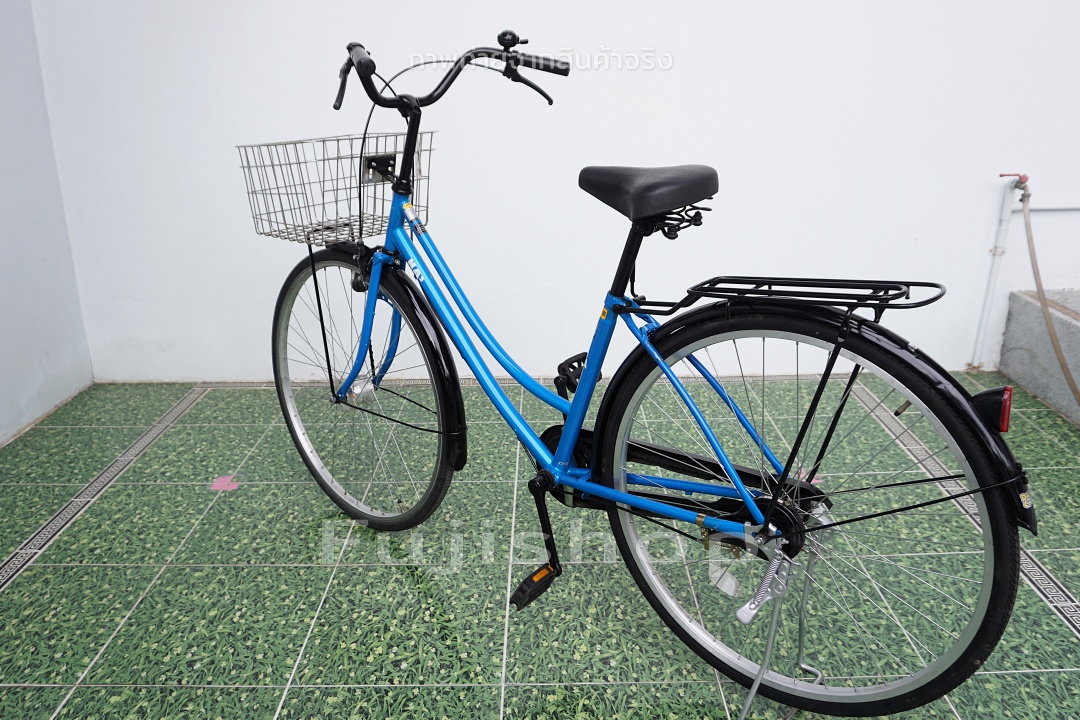 จักรยานแม่บ้านญี่ปุ่น - ล้อ 27 นิ้ว - ไม่มีเกียร์ - ไฟหน้าอัตโนมัติ - NA2 - สีฟ้า [จักรยานมือสอง]