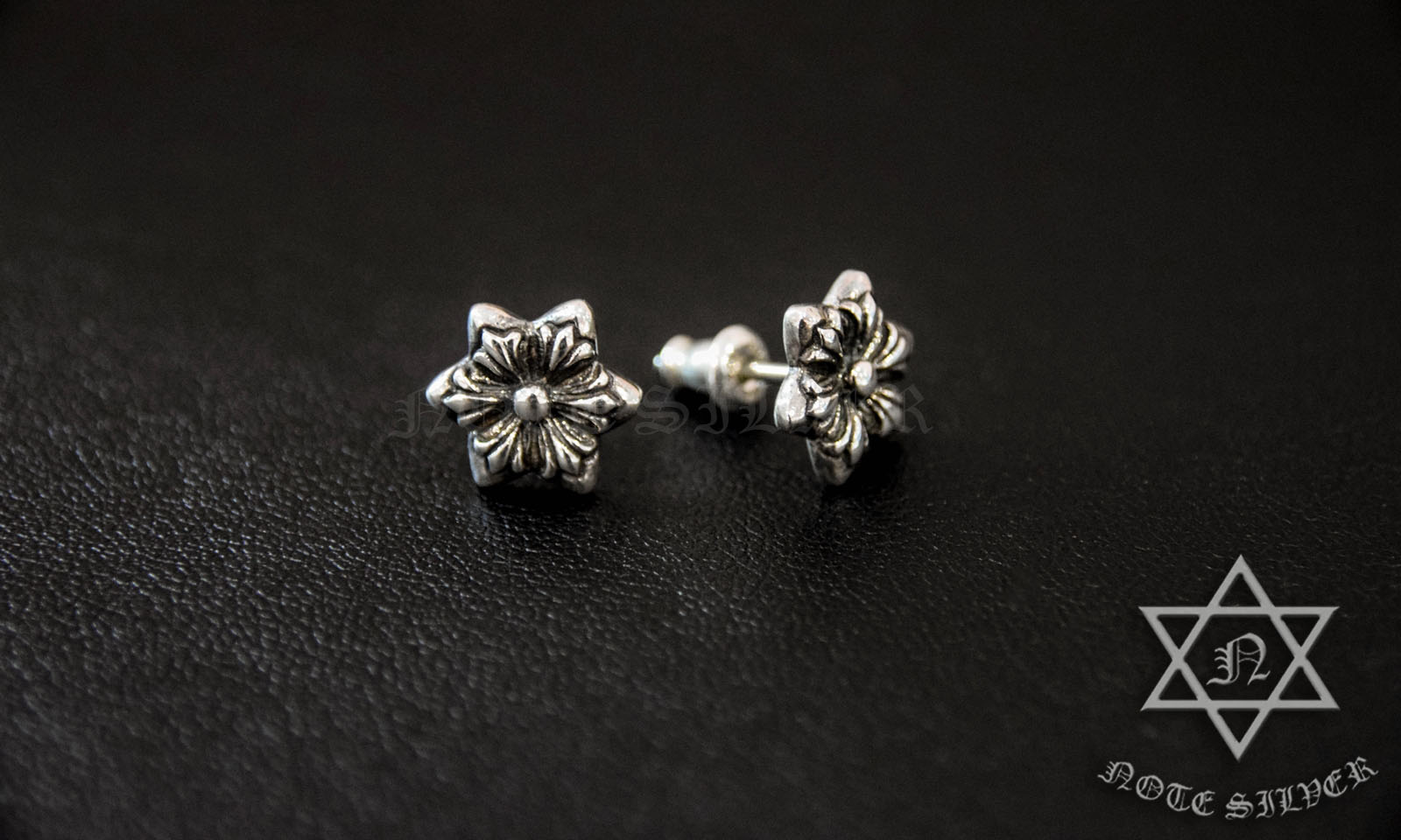 ต่างหูเงินแท้ ลายดอกไม้ Sterling Silver 925 NSER1891