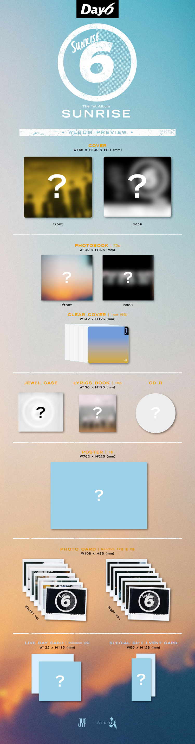 [PRE-ORDER] DAY6 - 1st Album "SUNRISE"