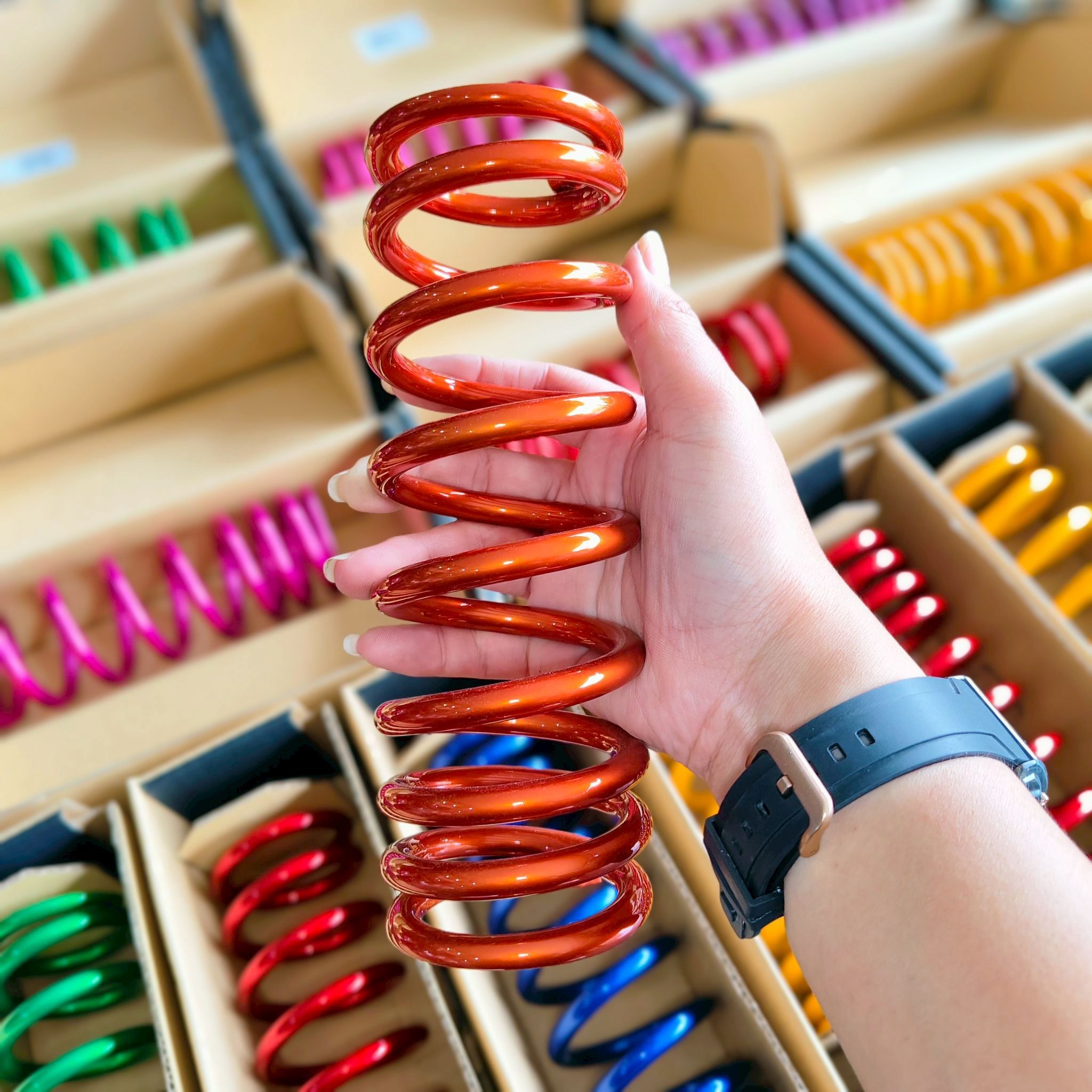 สปริงโช้คหลังงานทำสีพาวเดอร์โค้ท สำหรับโช้ค Profender X-Series Giorno125+