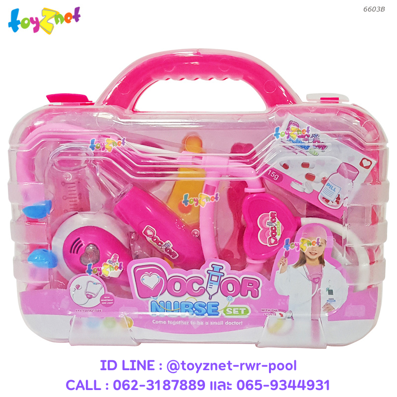 Toyznet wholesale free tools kit doctor (pink) model no.6603B