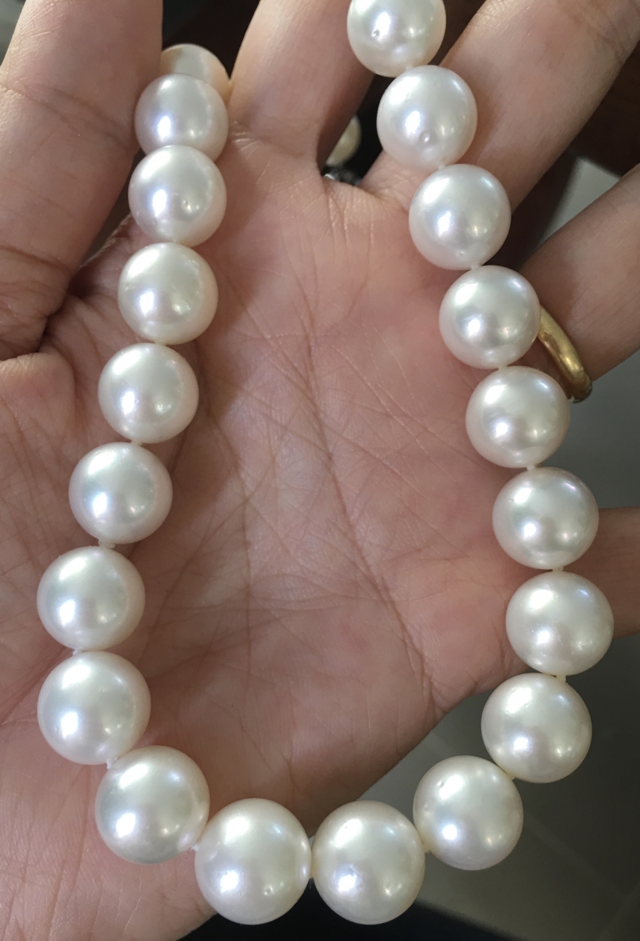 ไข่มุก south sea ขนาด 10-12 มิล กลม สีขาว