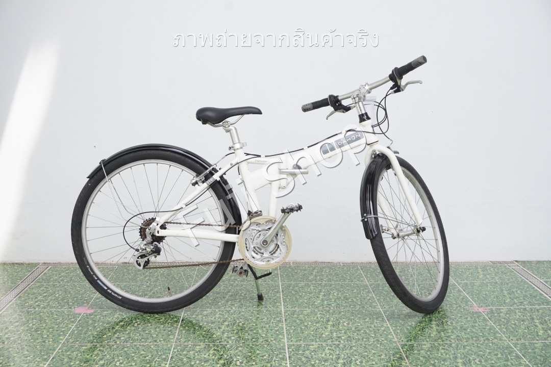 จักรยานพับได้ญี่ปุ่น - ล้อ 26 นิ้ว - มีเกียร์ - อลูมิเนียม - Dahon Espresso - สีขาว [จักรยานมือสอง]