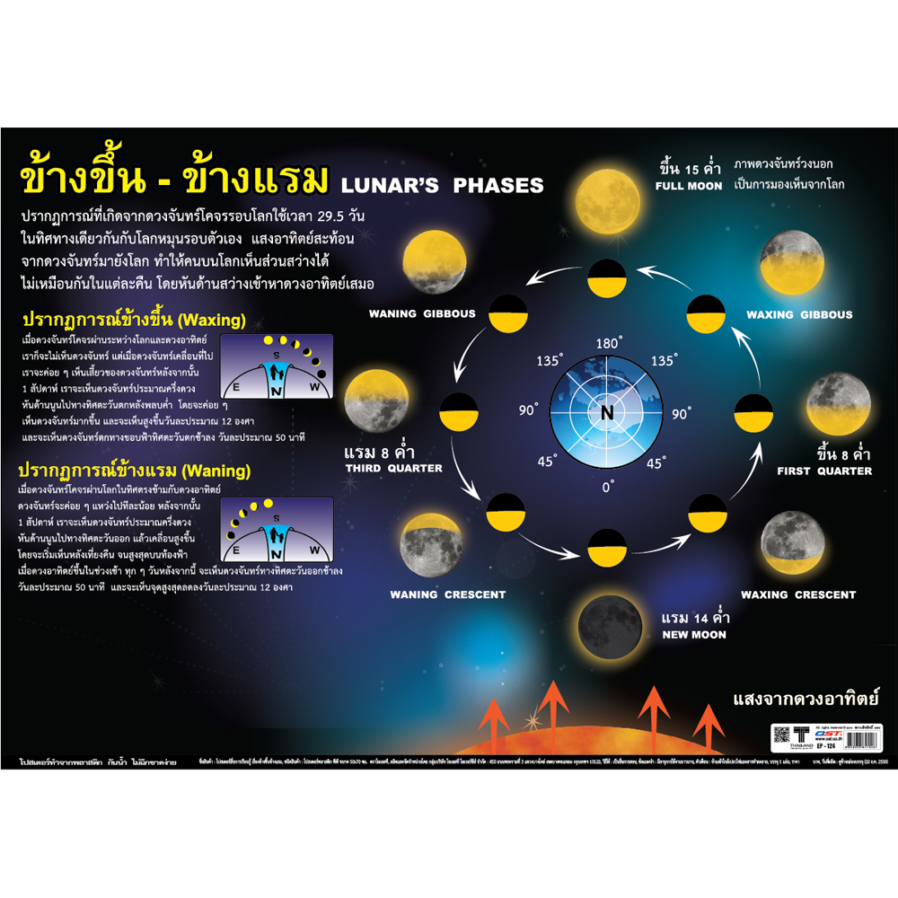Lunar Phases Educational Posters No.124