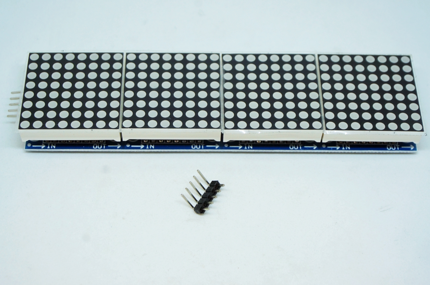 MAX7219 Dot Matrix Module สีเขียว (4 modules)