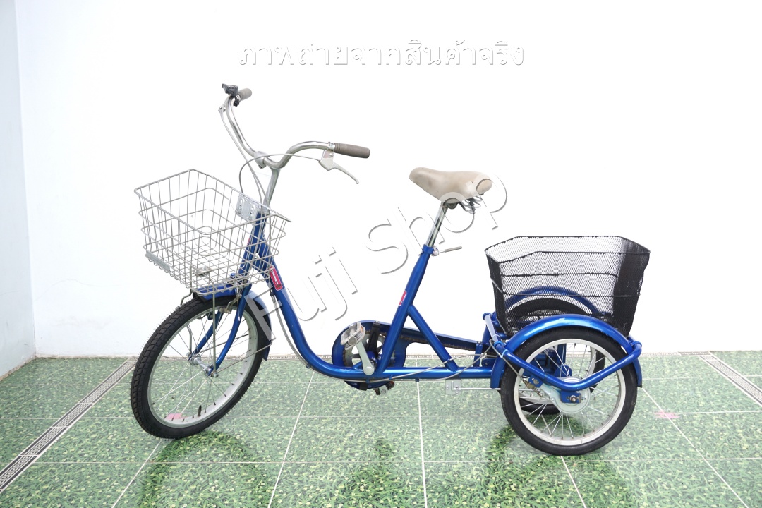 จักรยานสามล้อญี่ปุ่น - ล้อ 20/16 นิ้ว - มีเกียร์ - Rosemary - สีน้ำเงิน [จักรยานมือสอง]