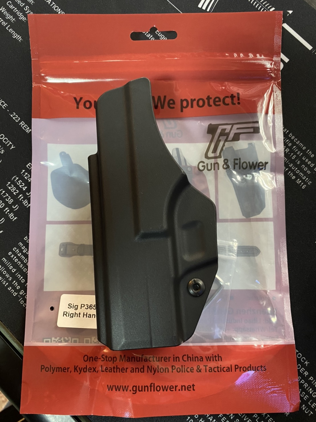 ซองปืนพกใน Polymer รุ่น Sig Suaer P365 ซิกซ์ซาวเออร์ 365 แข็งแรง ทนทาน