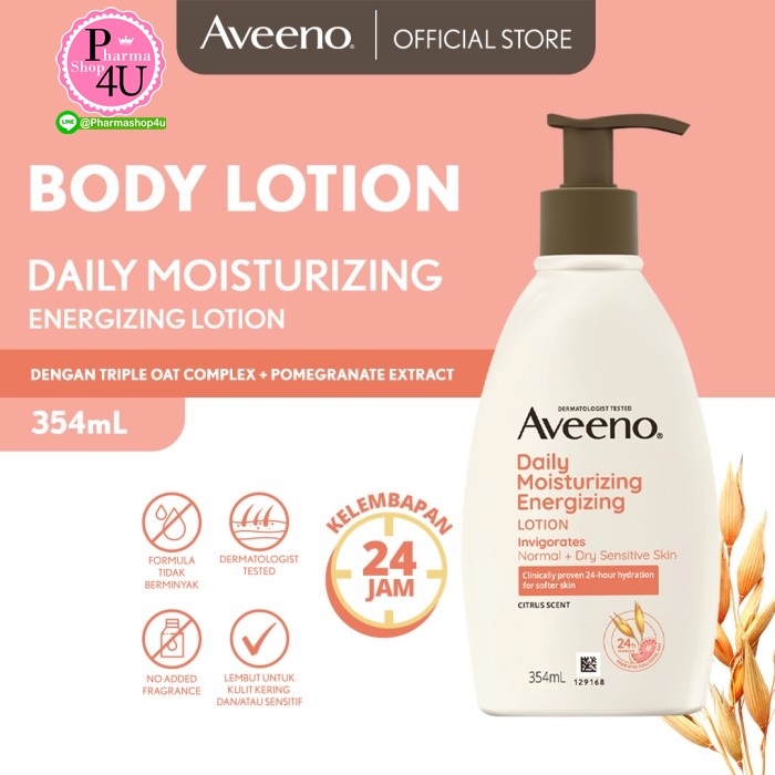 AVEENO Daily Moisturizing Energizing Lotion 354ml #สีส้ม #กลิ่น(ส้ม)CITRUS