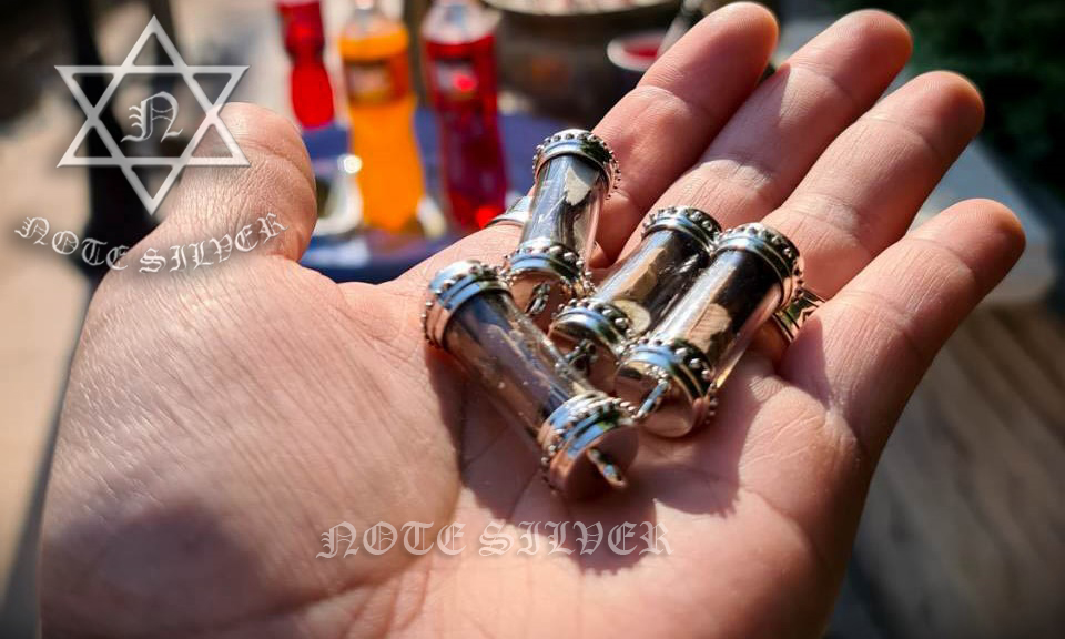 ตะกรุด สี่มงคลจาก ช้าง ปลอกตะกรุดเงินแท้ Sterling Silver 925 NSBL2722