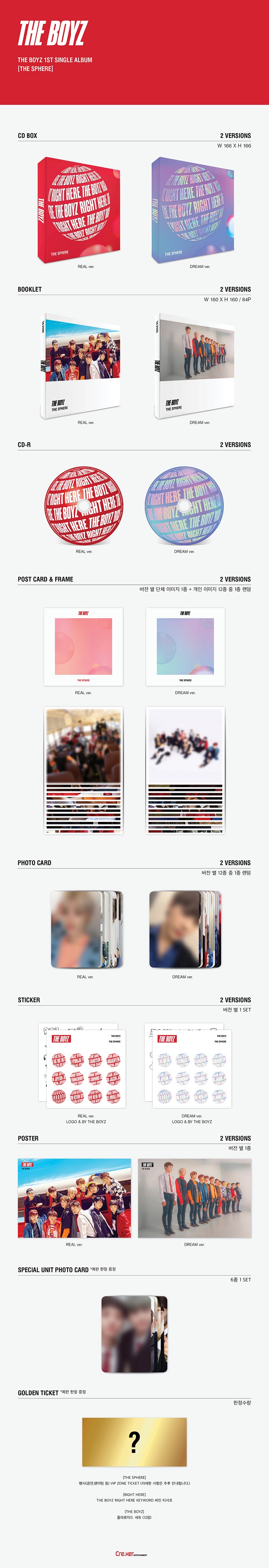 [PRE-ORDER] THE BOYZ - 1st Single Album "THE SPHERE" (Dream Ver.)