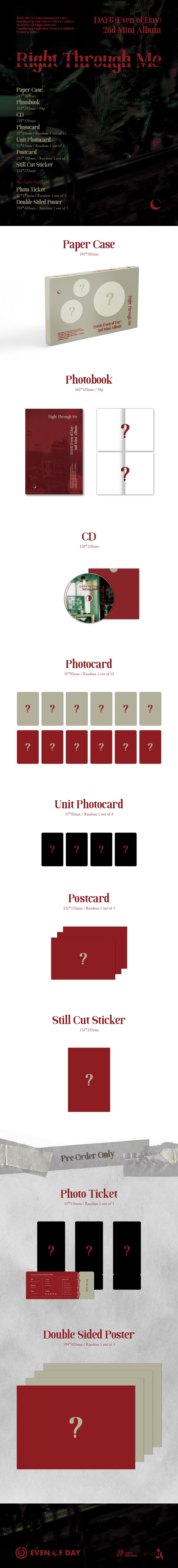 [PRE-ORDER] DAY6 (Even of Day) - 2nd Mini Album "Right Through Me"