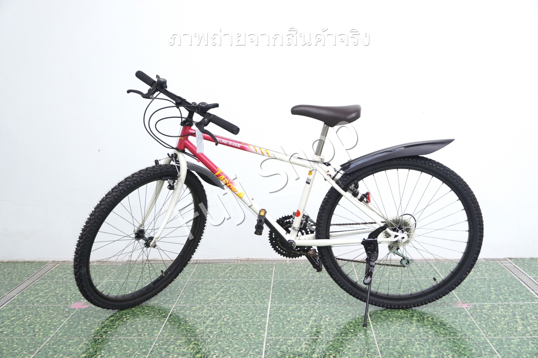 จักรยานเสือภูเขาญี่ปุ่น- ล้อ 26 นิ้ว - มีเกียร์ - โครโมลี่ - สีขาว [จักรยานมือสอง]