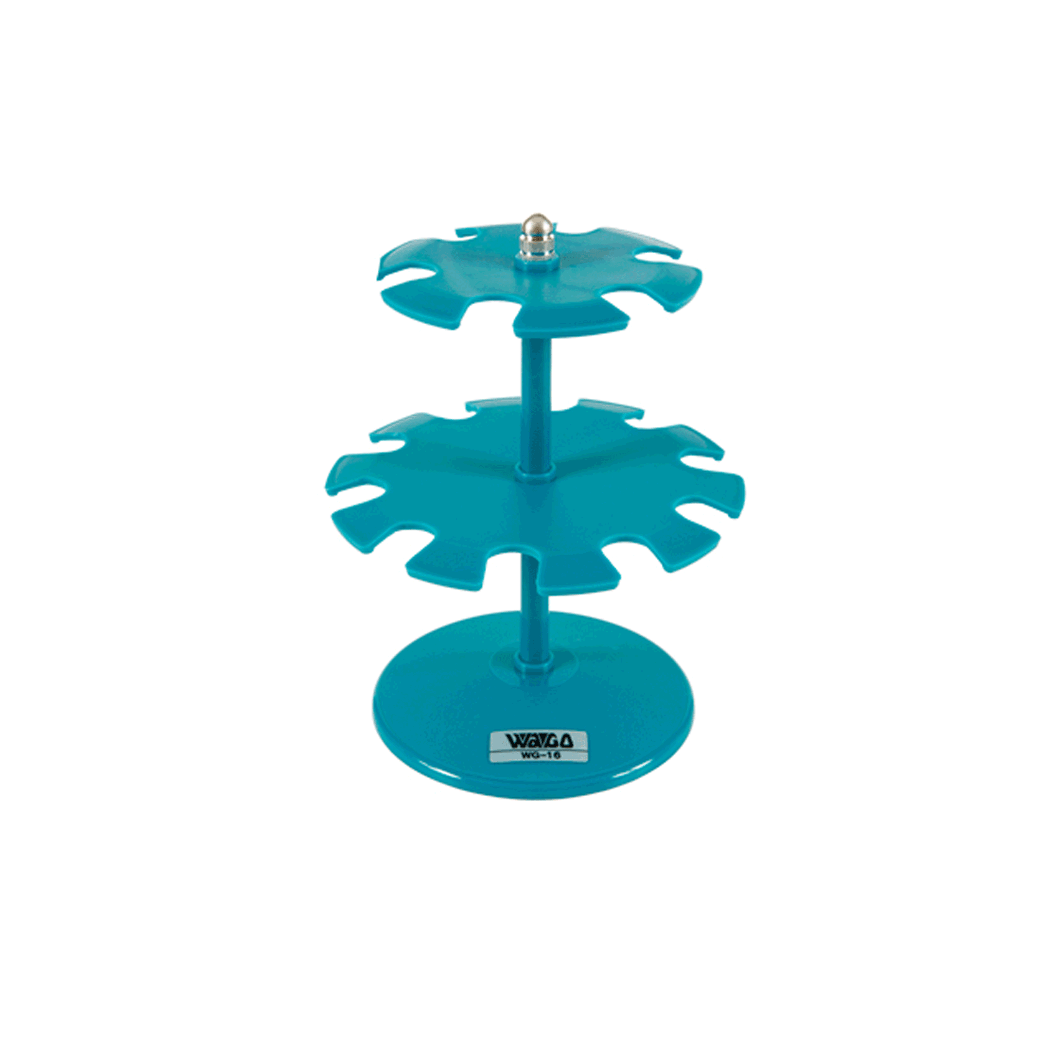 ที่แขวนตรายาง Stamp Hanger WAGO 2 ชั้น (16 ช่อง) ชนิดหมุนได้ ที่วางตรายาง ชั้นวางตรายาง รุ่น WG-16 จำนวน 1 อัน (คละสี)