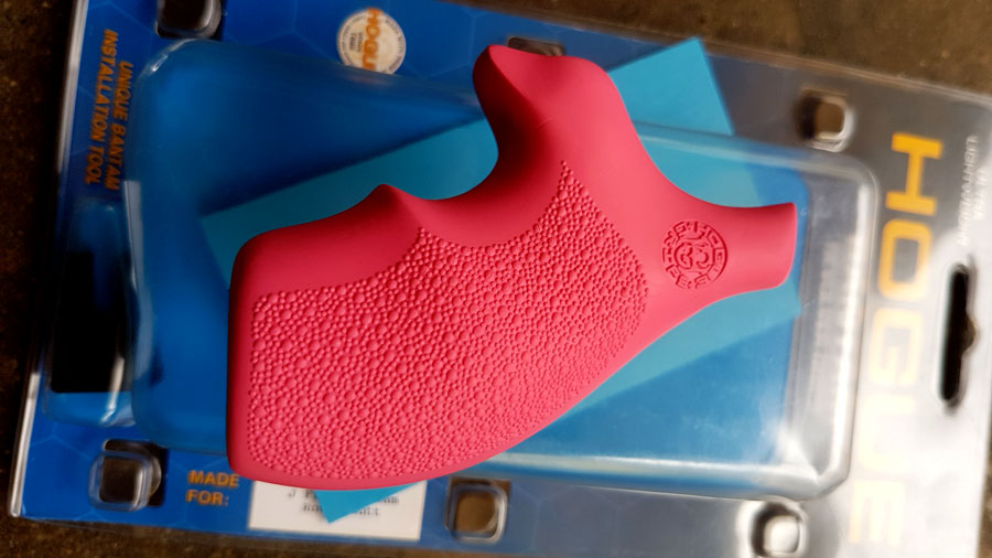 HOGUE 61007 ด้ามยางสีชมพู สำหรับปืน S&W .38/.357 5 นัด