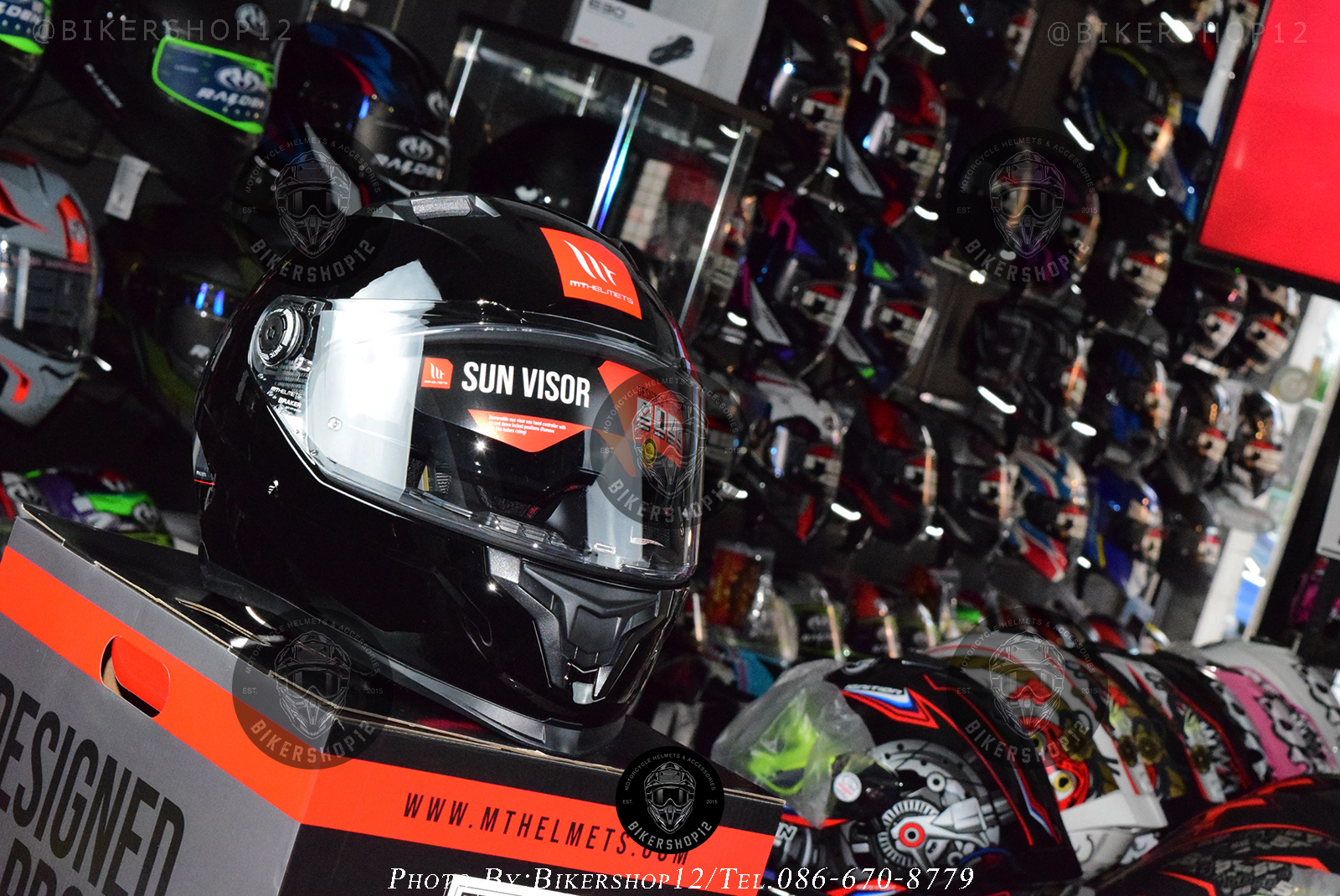 หมวกกันน็อคMT Braker SV สีดำเงา