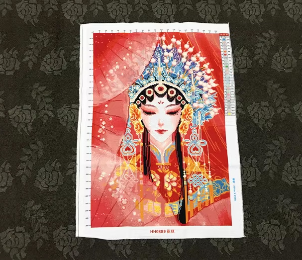 lady-1021 *พร้อมส่ง* ชุดปักครอสติช ลายสาวงามจีน (งานปักเต็มลาย ไม่มีเดินเส้น) ปักครั้งละ 3 เส้นเล็ก ขนาด 59*79 ซม.ผ้าครอสติช 11CTพิมพ์ลายปักบนผ้า ไหมคอตตอน 25 สี ผังลาย เข็ม