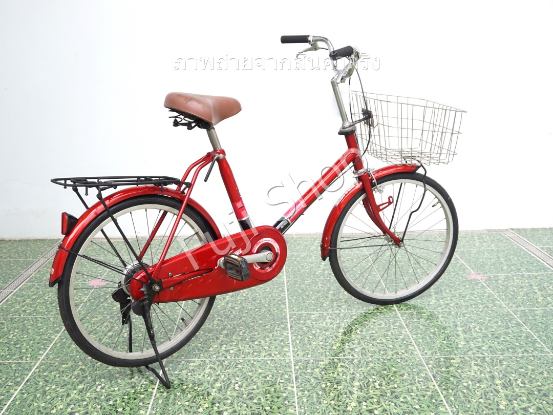 จักรยานแม่บ้านญี่ปุ่น - ล้อ 20 นิ้ว - ไม่มีเกียร์ - อลูมิเนียม - Miyata - สีแดง [จักรยานมือสอง]