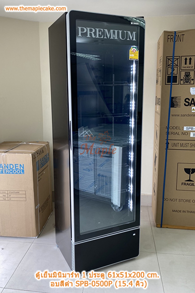 ตู้แช่เครื่องดื่ม 1 ประตู อบสีดำ SANDEN รุ่น SPB-0500P