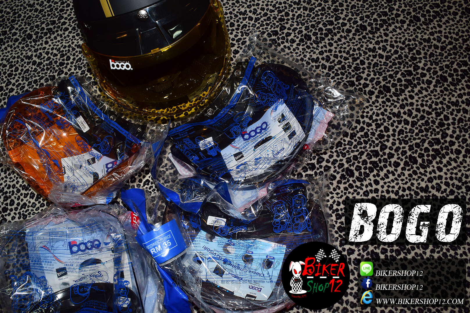 Shieldหรือหน้ากากหมวกกันน็อค แนววินเทจ(เปิดหน้ากากได้) Bogo ทรง BUBBLE มีสีใส,สีชา,สีดำ,สีส้ม,สีเหลืองและสีอื่นๆ