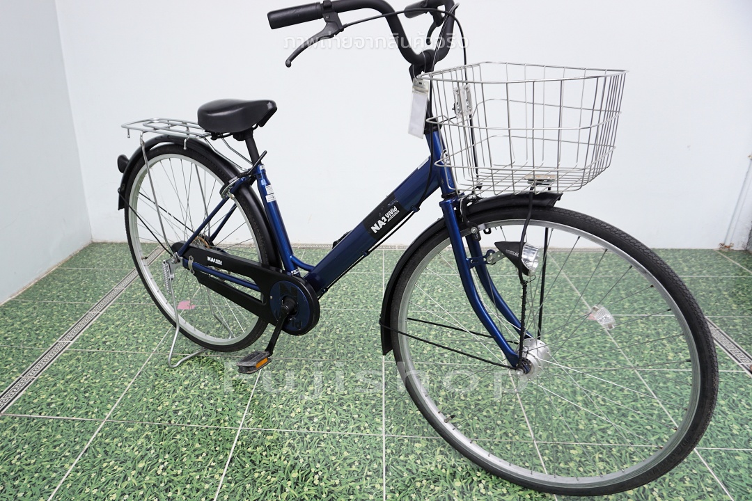 จักรยานแม่บ้านญี่ปุ่น - ล้อ 27 นิ้ว - ไม่มีเกียร์ - ไฟหน้าอัตโนมัติ - NA2 - สีน้ำเงิน [จักรยานมือสอง]