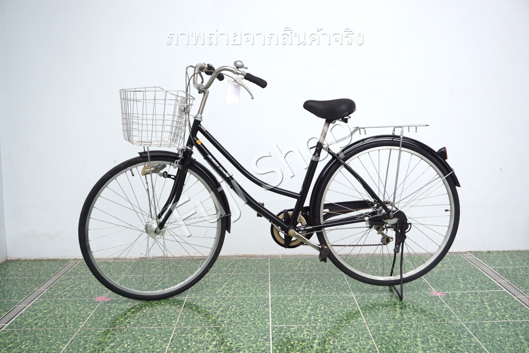 จักรยานแม่บ้านญี่ปุ่น - ล้อ 27 นิ้ว - มีเกียร์ - สีดำ [จักรยานมือสอง]