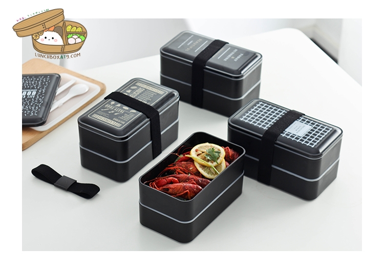 New Pattern Microwave Japanese Lunch Box - กล่องข้าวญี่ปุ่นพลาสติกลายใหม่