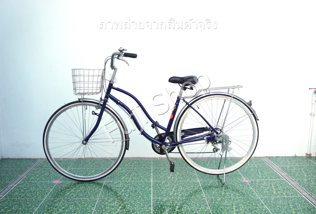 จักรยานแม่บ้านญี่ปุ่น - ล้อ 27 นิ้ว - มีเกียร์ - สีน้ำเงิน [จักรยานมือสอง]