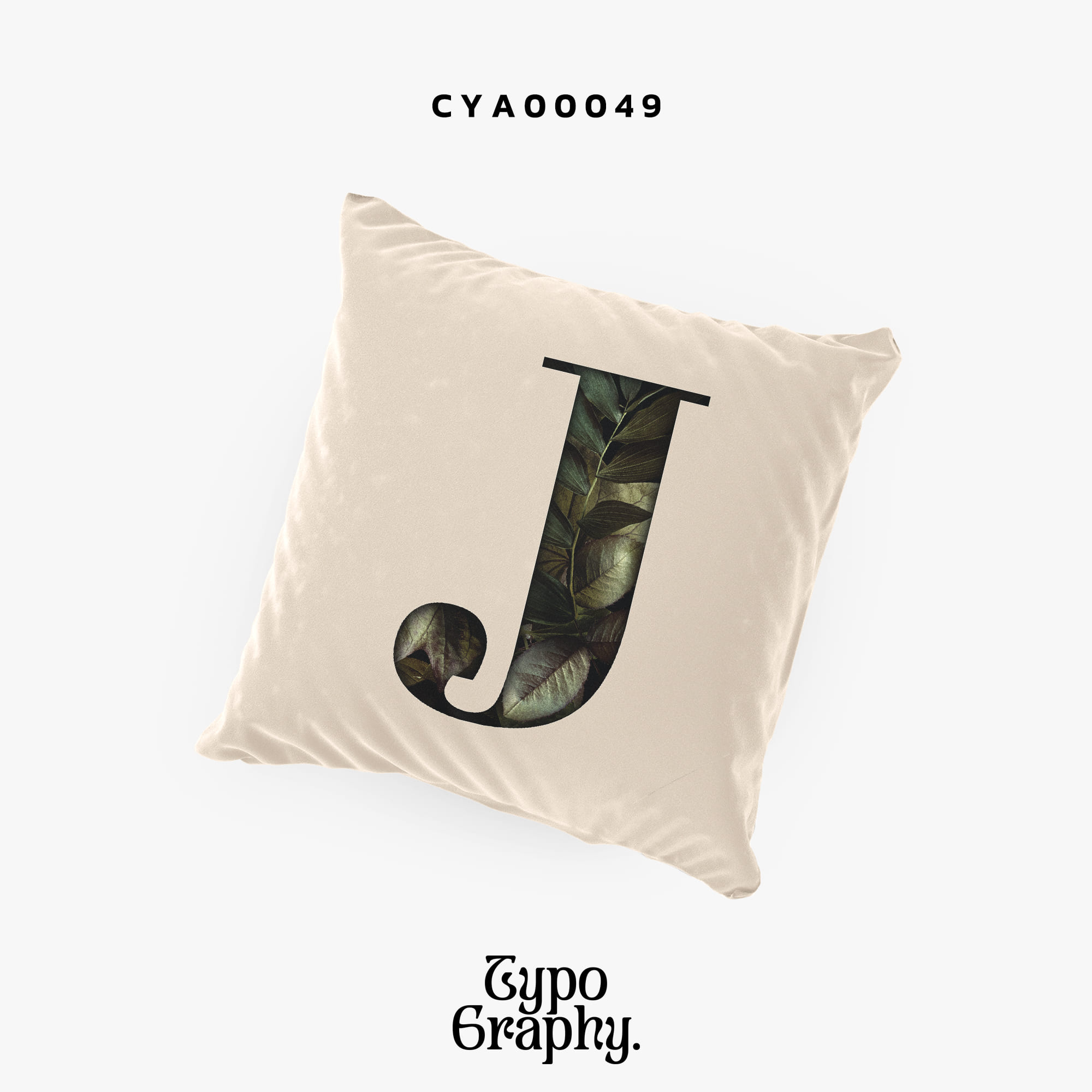 หมอนอิง พิมพ์ลาย Botanical Collection J รหัส CYA00049 #หมอน #หมอนอิง #Typography #SHOPTER