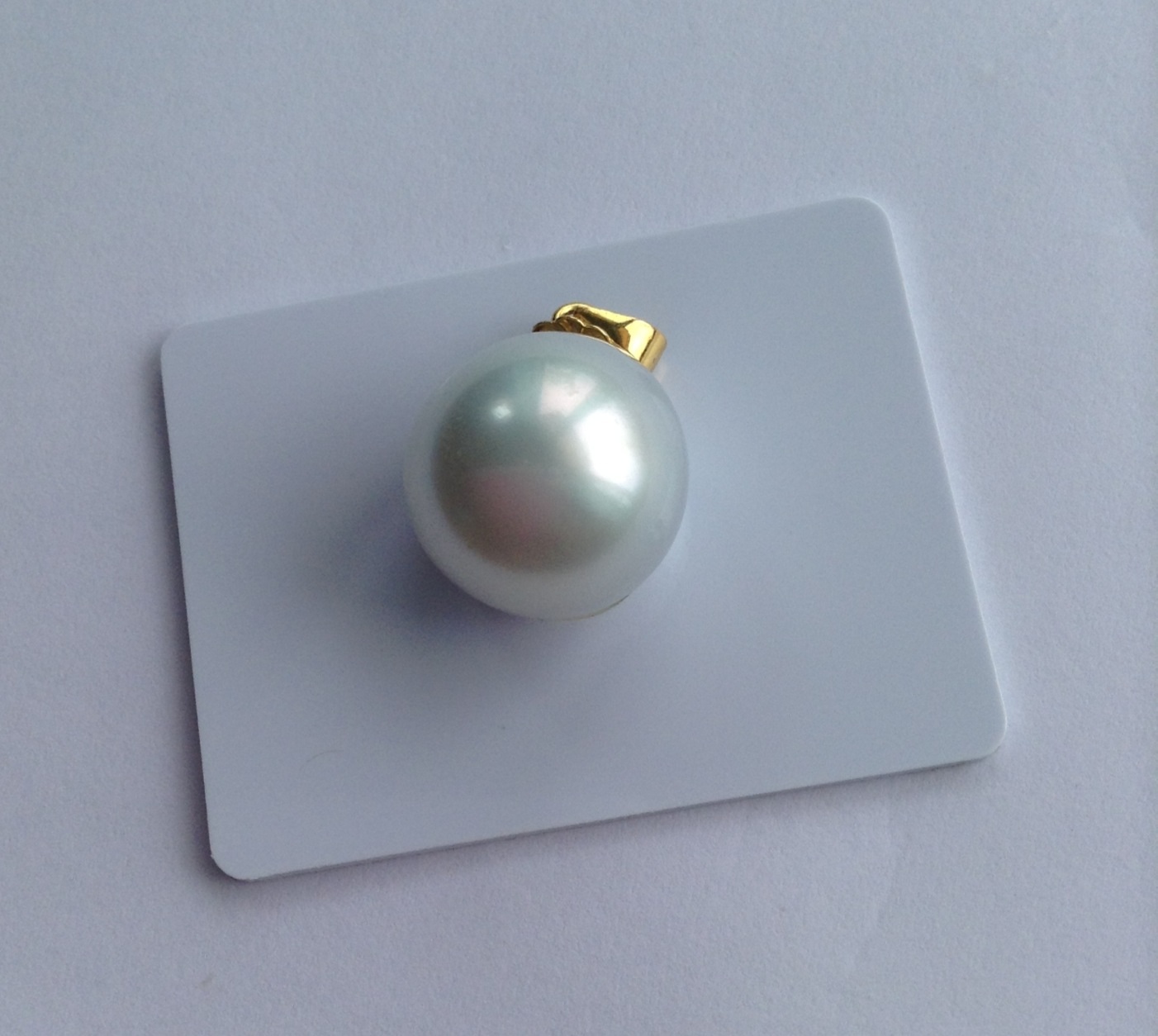 จี้ไข่มุก south sea 13-14 มิล ตัวเรือน 18k สีขาวประกายเงิน เกรด AAA