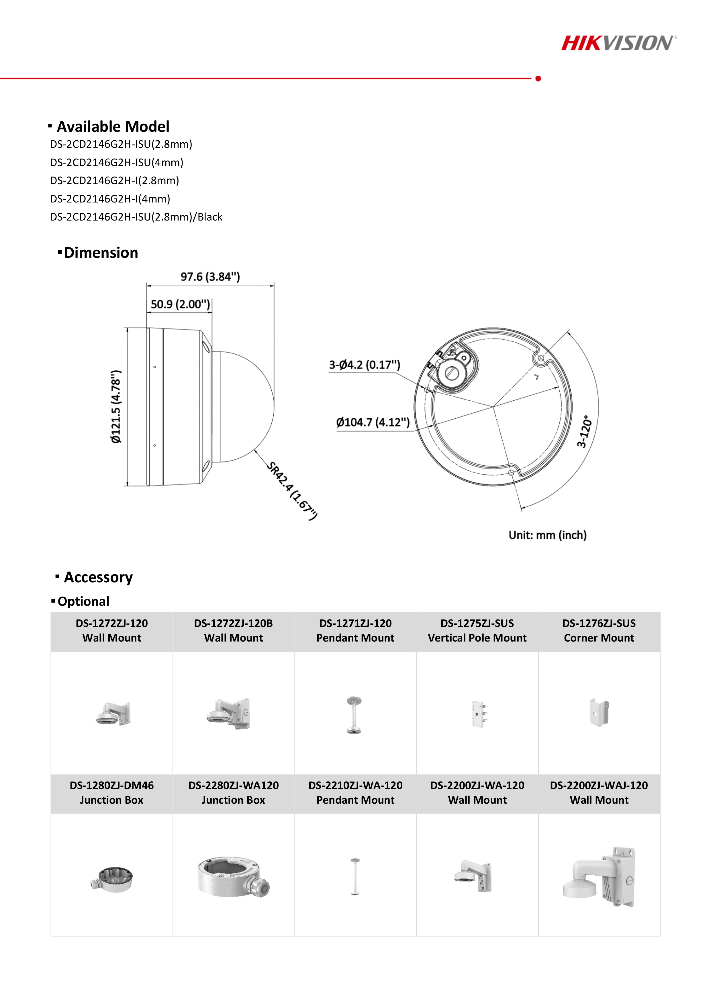HIKVISION DS-2CD2146G2H-ISU (2.8 mm.) กล้องวงจรปิดระบบ IP 4 ล้านพิกเซล ACCUSENSE, Dark Fighter มีไมค์ในตัว POE BY BILLIONAIRE SECURETECH DS-2CD2146G2H-ISU (2.8 mm.)